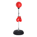 Saco de Boxe de Pé Punching Ball com Altura Ajustável em 4 Níveis 126-144 cm Base Preenchível e Luvas de Boxe para Adultos e Adolescentes Vermelho e Preto — foto 1