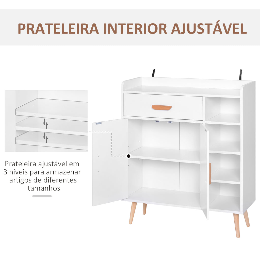 Armário Gabinete Móveis Multiuso para Sala de Jantar Sala de Estar Casa de Banho Corredor 80x29,5x96cm — foto 7