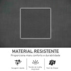 Espreguiçadeira Baloiço de Exterior com Braços Apoio de Cabeça Acolchoado e Bolso Lateral Carga 120 kg para Jardim Terraço Pátio 150x62x88 cm Preto — foto 5