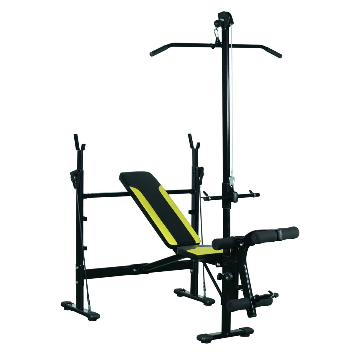 Banco de peso reclinável multifuncional para treinamento e musculação 175x110x202 cm preto — foto 1