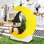 Decoração Inflável de Halloween com Coruja e Lua Iluminada LED 130 x 155 cm — foto 1
