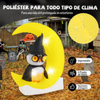 Decoração Inflável de Halloween com Coruja e Lua Iluminada LED 130 x 155 cm — foto 6