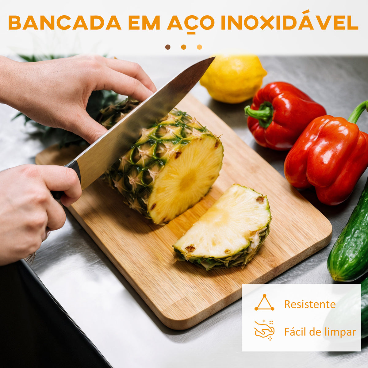 Ilha de Cozinha com Rodas Carrinho de Cozinha com Bancada de Aço Inoxidável 2 Gavetas 4 Portas 2 Prateleiras Ajustáveis Suporte para Especiarias e Toalheiro 145x45x93 cm Preto — foto 5