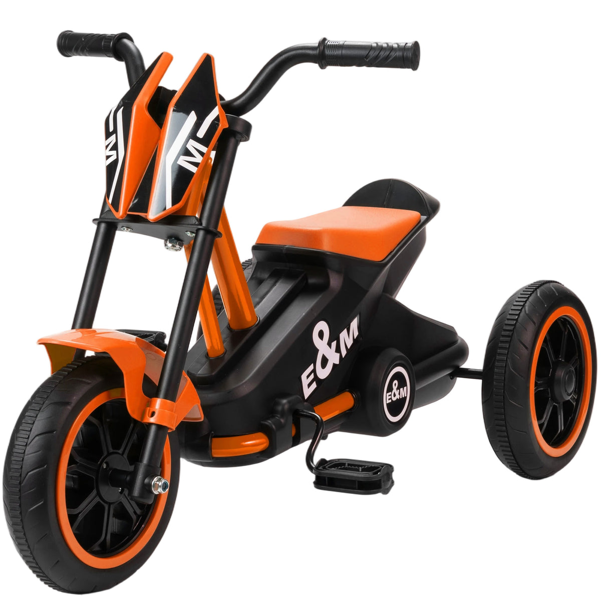 Triciclo, Bicicleta infantil, Bicicleta de equilíbrio, Bicicleta infantil com pedal para crianças 18–36 meses, Aço, 79x44x50 cm, Laranja — foto 1