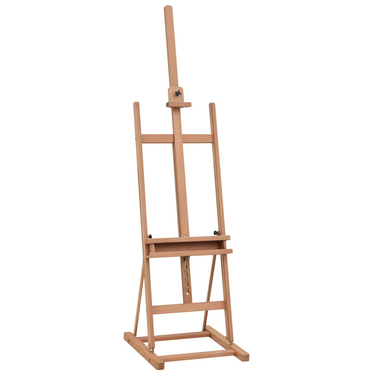 Cavalete em Madeira Altura Ajustável 171-230 cm Cavalete de Pintura Arrumação Inclinação Ajustável 80° Máx. Madeira Natural — foto 1