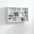 Decorativa Prateleira Conjunto de 8 Prateleiras Prateleiras de Livros Prateleiras Flutuantes Cubos Modernos 85x14.5x47.5 cm de carga 20 kg De Madeira — foto 7