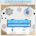 Comedouro Automático para Cães e Gatos 3,5L com Ecrã LED Temporizador Gravador de Voz Programável 4 Refeições ao Dia Tigela Removível e Lavável 20,5x25x28cm Branco — foto 7