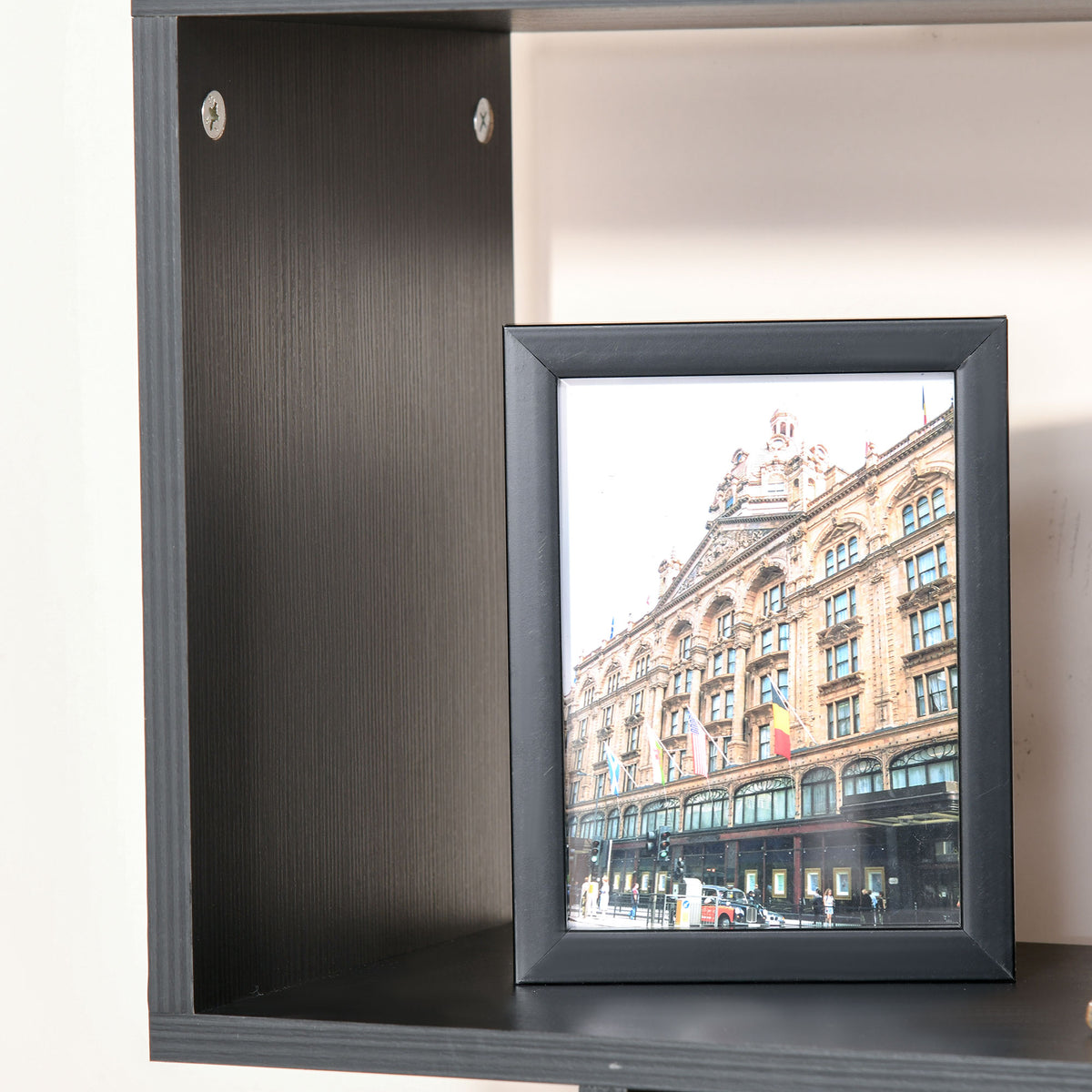 Estante com 6 Prateleiras para Livros Material de Madeira 80 x 25 x1 92 cm Preto — foto 4