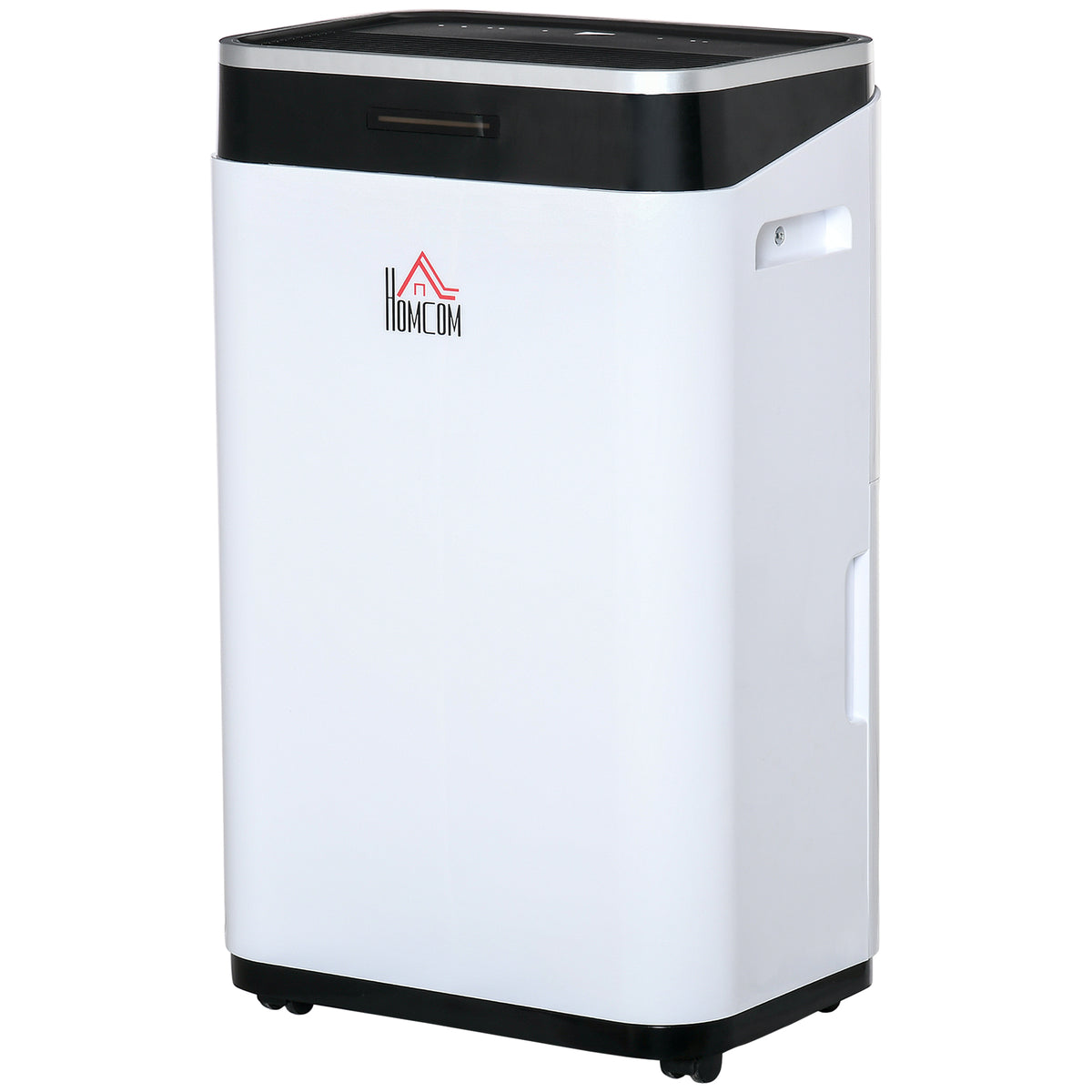 Desumidificador Elétrico 6,5L 20L/Dia com 3 Modos 2 Velocidades Tela LED Luzes Indicadoras Temporizador e Rodas Silencioso para Casa 34x24x57cm Branco — foto 1