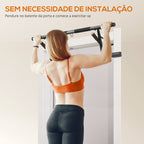 Barra de Elevação Multifuncional Barra de Elevação de Parede com Bandas Elásticas de Resistência Carga 150 kg para Exercício e Treino em Casa Ginásio 100x50x27 cm Preto e Laranja — foto 4
