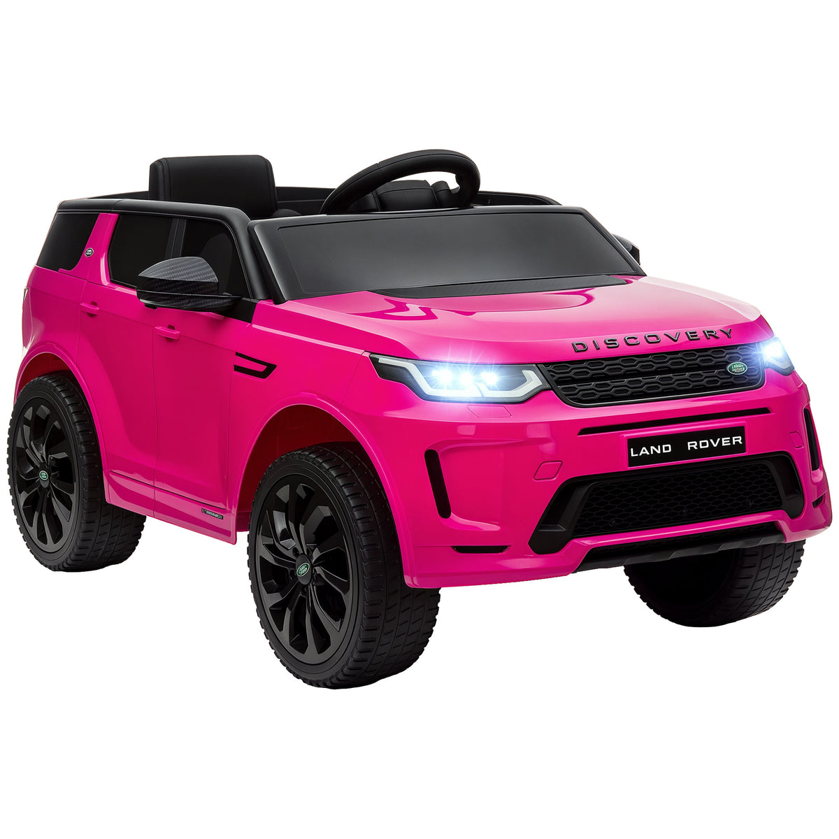 Carro Elétrico para Crianças acima de 3 Anos com Licença Land Rover Discovery Sport Carro Elétrico Infantil com Bateria 12V Controlo Remoto Faróis Buzina e Música 106x65,5x51 cm Rosa — foto 1
