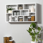 Decorativa Prateleira Conjunto de 8 Prateleiras Prateleiras de Livros Prateleiras Flutuantes Cubos Modernos 85x14.5x47.5 cm de carga 20 kg De Madeira — foto 2