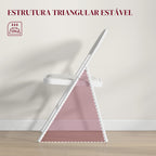 Conjunto de 2 Cadeiras Dobráveis Cadeiras Dobráveis com Encosto e Estrutura de Aço para Sala de Estar Escritório Estúdio 45x46x78 cm Branco — foto 5