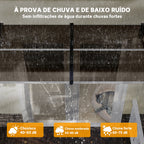 Marquise de Proteção 200x96 cm Marquise Exterior para Portas e Janelas contra o Sol e Chuva com Suporte de PP Policarbonato Marrom — foto 5