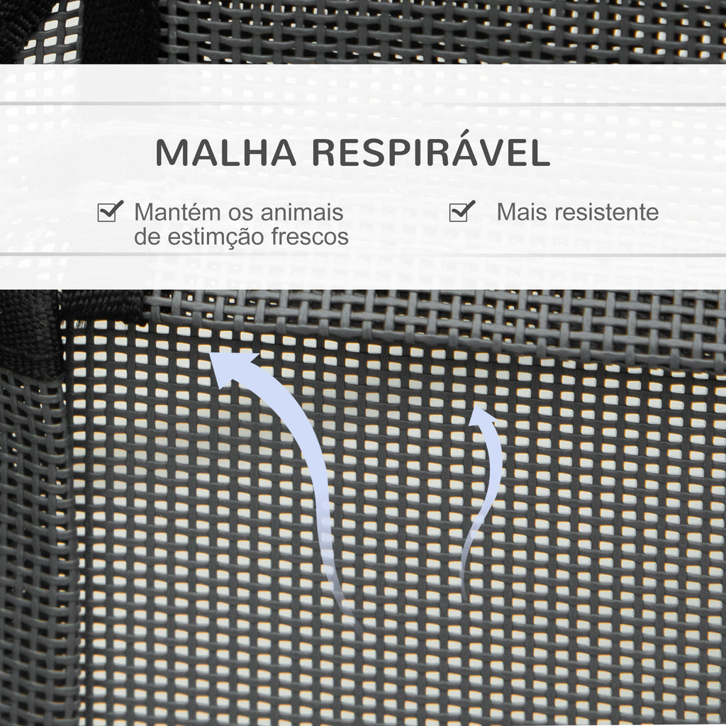 Cama Elevada para Cães Pequenos Médios Cama para Animais de Estimação com Tecido de Malha Respirável Estrutura Curvada de Aço para Interior e Exterior 110x60x20cm Cinza — foto 5