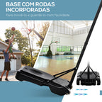 Cesto de Basquetebol com Altura Ajustável de 155-210 cm Cesto Portátil com Rodas de Transporte e Base Recheável com Água 30 kg ou Areia 35 kg para Crianças e Adultos Interior Exterior Multicolor — foto 5