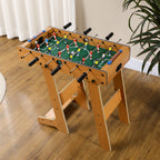 Mesa de Matraquilho para Crianças e Adultos Matraquilho 69x37x70cm com 2 Bolas 6 Hastes Metálicas 2 Placares de Pontos 18 Jogadores Pés Dobrável para Familias Festas Madeira — foto 2