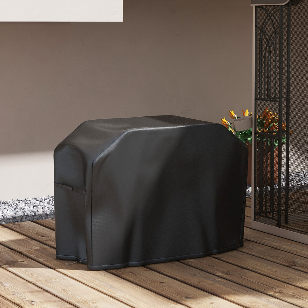 Capa para Churrasqueira Retangular em Tecido Oxford 420D Anti-UV Impermeável Antipó com Cordão 124x61x91 cm Preto — foto 7