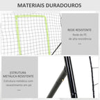 Rede de Beisebol Rede para Prática de Beisebol e Softbol com Estrutura Metálica e Ganchos para Treino de Futbol Ténis 123x90x174 cm Preto — foto 5