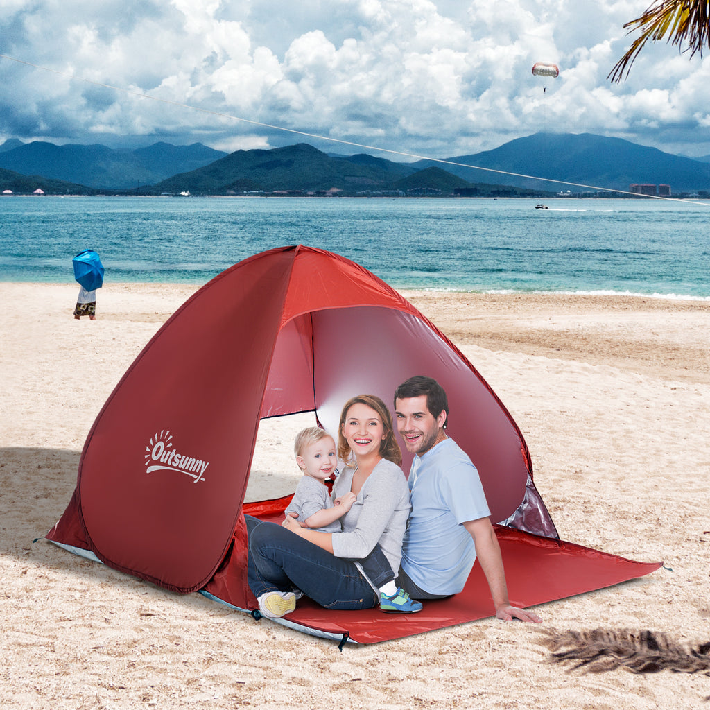 Tenda Pop-up Instantâneo e Portátil com Janelas Protetoras para Piquenique, Praia e Camping com Proteção UV — foto 2
