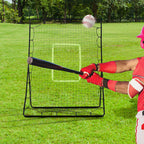 Rede de Beisebol Rede para Prática de Beisebol e Softbol com Estrutura Metálica e Ganchos para Treino de Futbol Ténis 123x90x174 cm Preto — foto 2