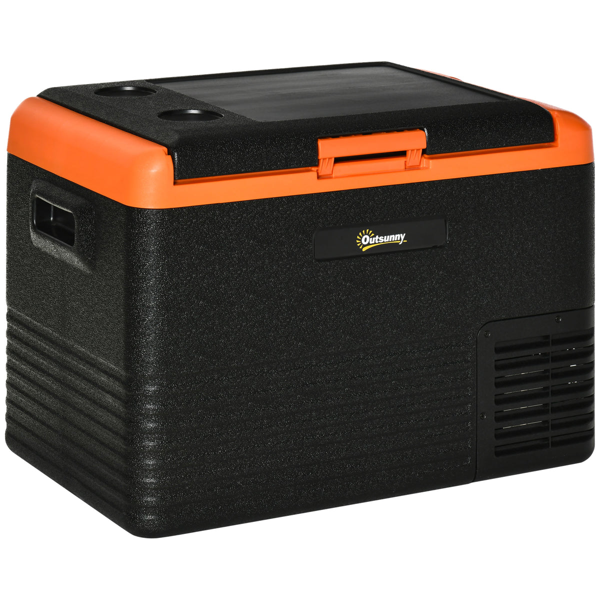 Geleira Portátil Elétrica 40L Geleira de Carro 12V/24V até -20°C Mini Geleira com Ecrã LED Tátil para Campismo Viagens 58,7x36,5x43,8 cm Preto — foto 1