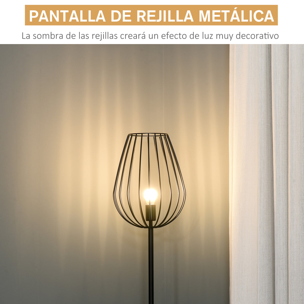 Lâmpada de pé com base de metal moderno com interruptor de pé Ф27,5x159 cm Preto — foto 6