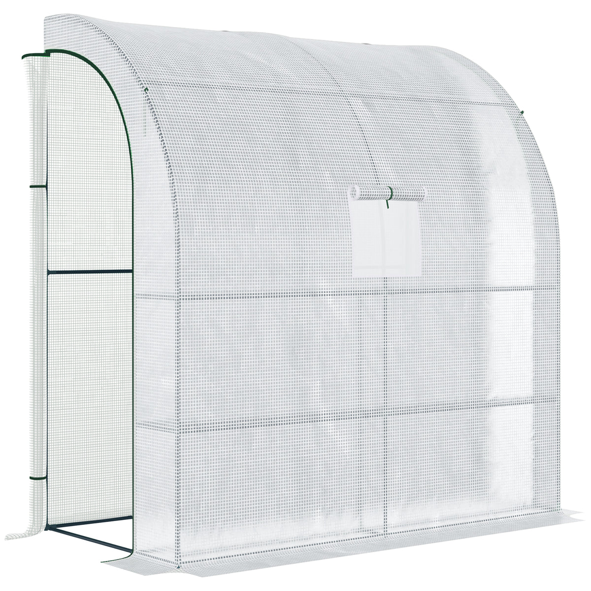 Estufa Pequena Estufa de Exterior com Janelas Prateleiras de 3 Níveis e Estrutura de Aço Estufa para Cultivo de Plantas Flores 200x100x215 cm Branco — foto 1