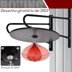 Pera de Boxe com Suporte de Parede Punching Ball para Boxe com Plataforma Ajustável em Altura Suporte Giratório e Insuflador 60x73x80 cm Vermelho e Preto — foto 7