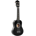 Ukelele 21 Polegadas Ukelele Soprano para Principiantes Ukelele apto para Concerto com Cordas de Nylon Material Madeira 53x17,5x6,2 cm Preto — foto 1