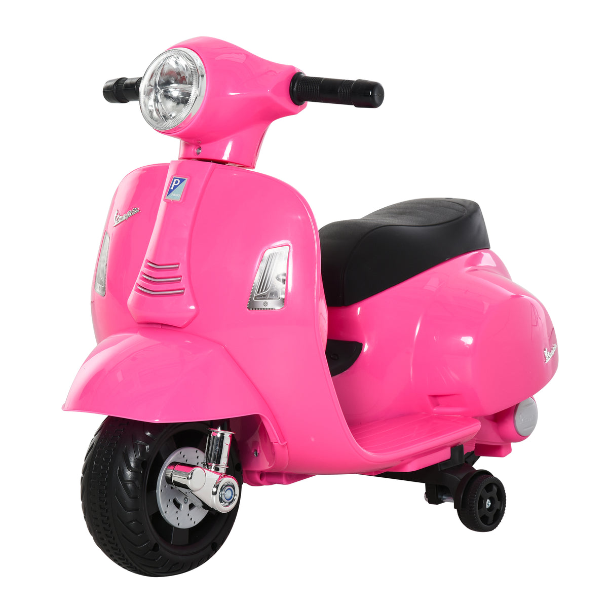 Mota elétrica para crianças com licença acima de 18 meses com faróis buzina e 4 rodas licenciadas 66,5x38x52 cm Rosa — foto 1
