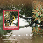 Árvore de Natal Artificial 150 cm Árvore de Natal com 1186 Ramos Densos Suporte Metálico Dobrável Montagem Fácil para Interior Verde — foto 6