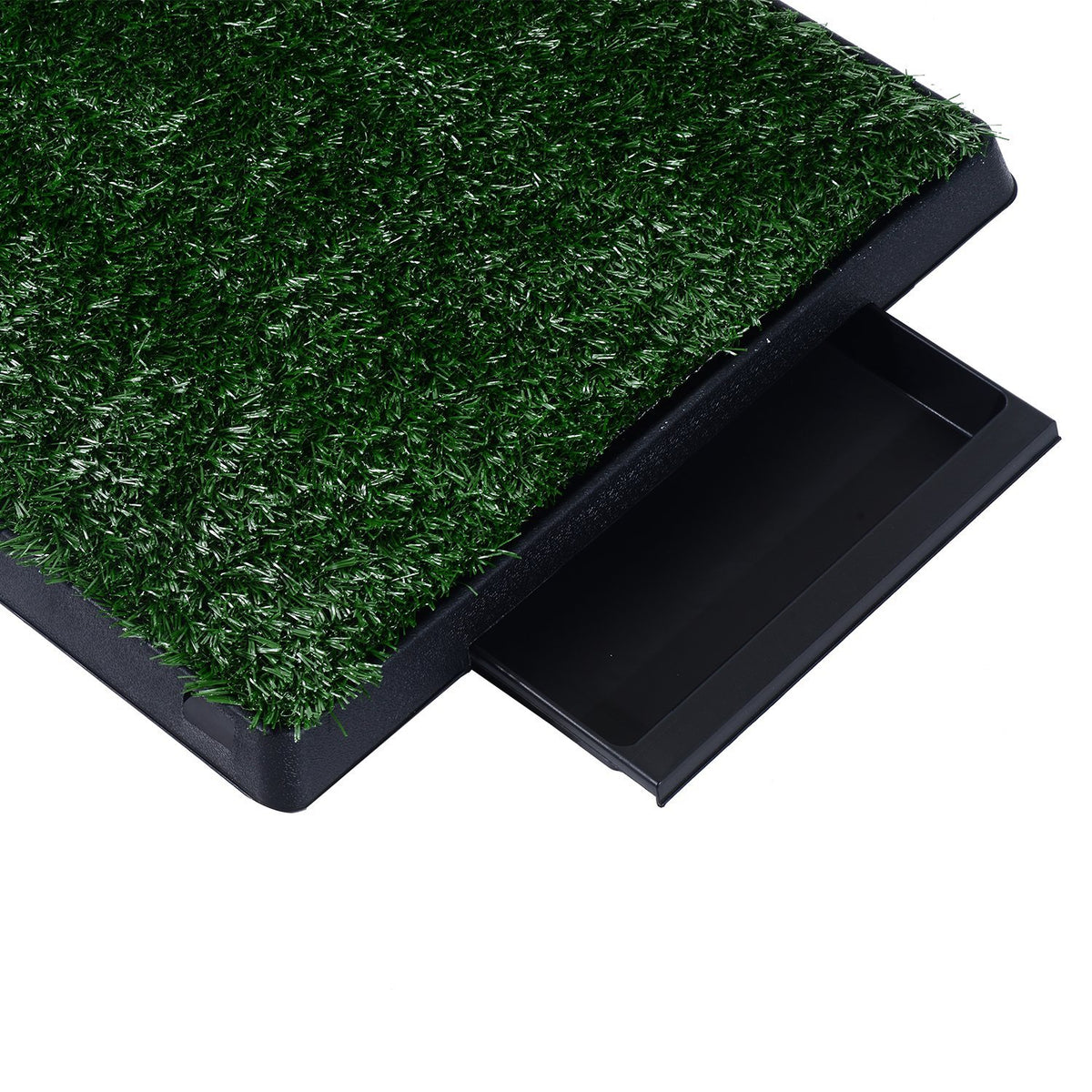Sanita para Cães com Relva Artificial e Bandeja Sanita Interior para Animais de Estimação com Bandeja Lavável 51x63x6 cm Verde — foto 8