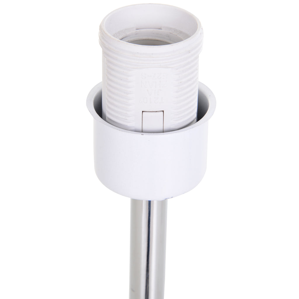 Candeeiro de Pé Moderno para o Quarto com Luzes E27, 40W e Interruptor de Pé, com Base de Aço Inoxidável Cor Branca 120cm — foto 8