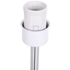 Candeeiro de Pé Moderno para o Quarto com Luzes E27, 40W e Interruptor de Pé, com Base de Aço Inoxidável Cor Branca 120cm — foto 8