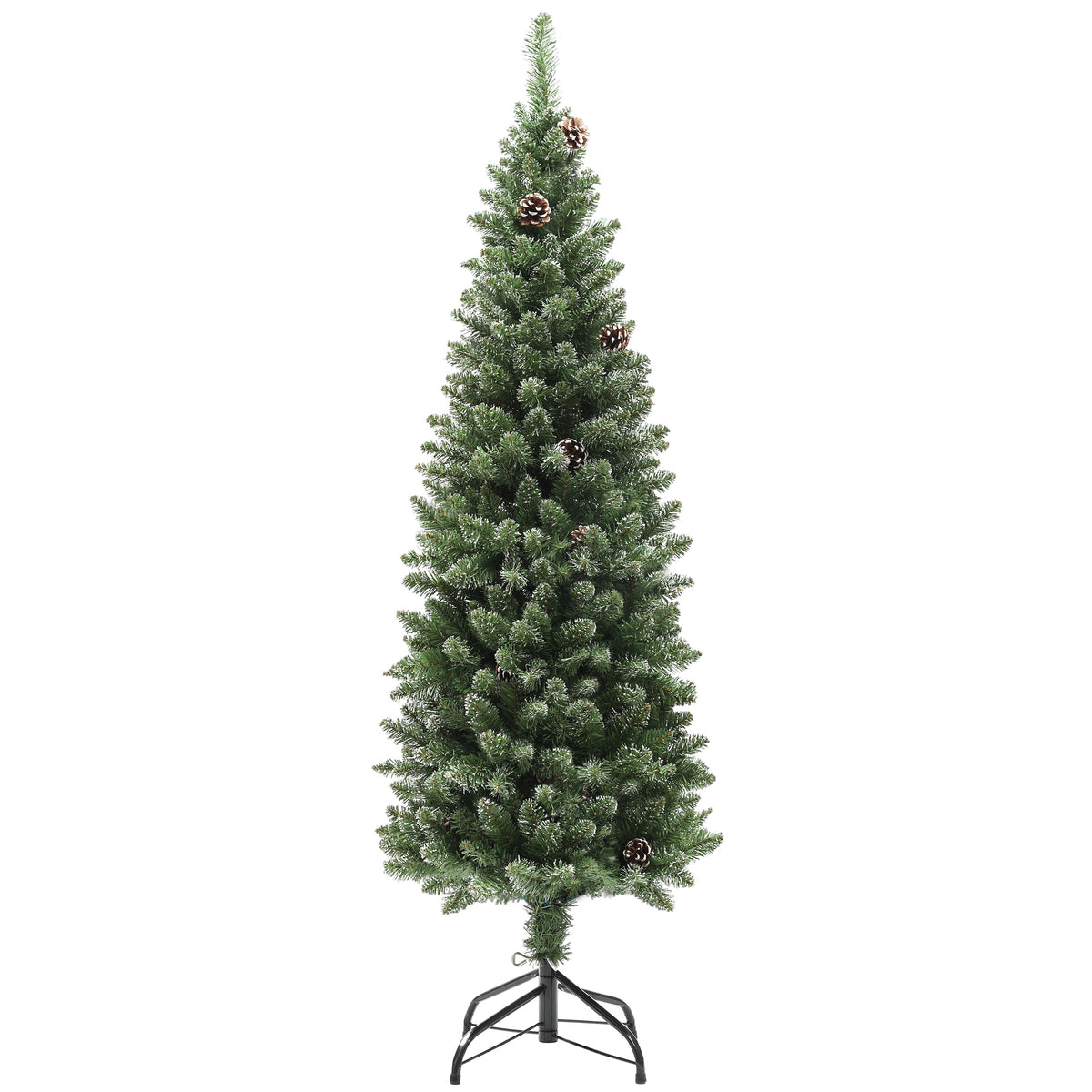 Árvore de Natal 150 cm Árvore de Natal Artificial com 395 Ramos e Suporte de Metal Árvore de Natal para Sala de Estar Interior Verde — foto 1