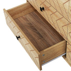 Cómoda com 6 Gavetas Estilo Retrô Móvel Auxiliar de Madeira para Sala de Estar Corredor 120x39,5x71 cm Madeira e Preto — foto 8