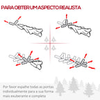 Árvore de Natal Artificial 180cm Ignífugo com 390 Pontas de Ramo PVC e Suporte de Plástico Decoração de Natal para Interiores Fácil de Montar Verde — foto 5
