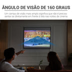 Ecrã de Projeção Manual 100 Polegadas, Ecrã Retrátil, Formatos 4:3/16:9, para Interior e Exterior, Cinema em Casa, Escritório, Pátio, 203x152 cm, Branco — foto 5