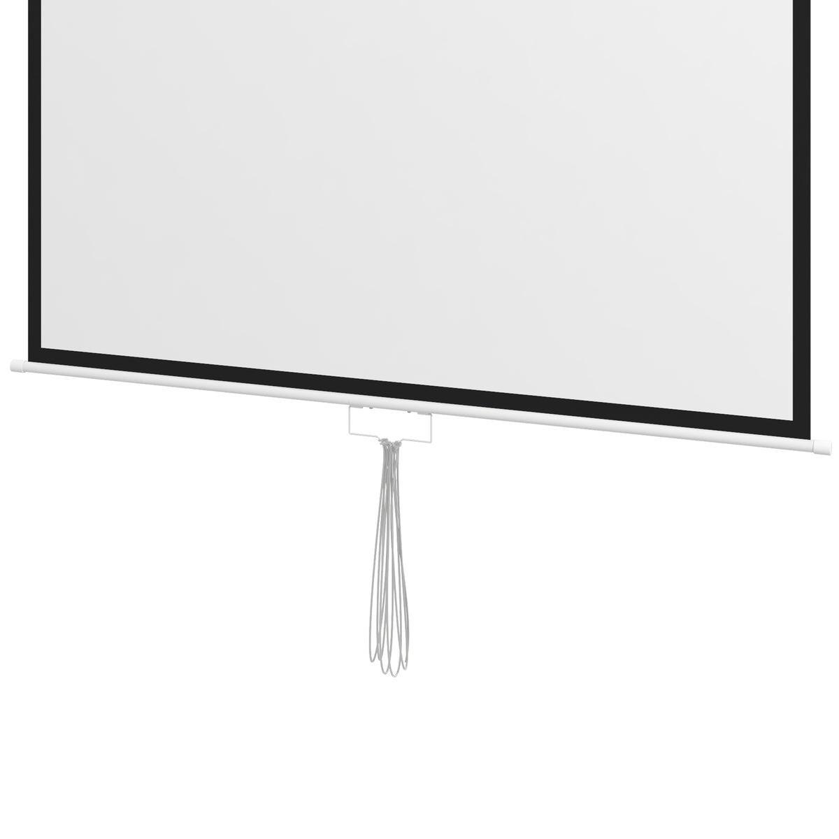 Tela de Projeção Manual de 99 Polegadas Tela de Projeção Portátil Formato 1:1 para Interior e Exterior Cinema em Casa Jardim 178x178 cm Branco — foto 8
