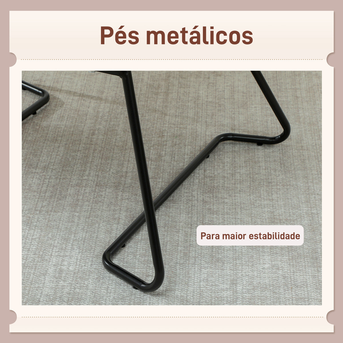 Poltrona Sala de Estar Moderna Poltrona de Leitura com Assento Largo e Acolchoado Estofada em Veludo Pés de Metal Poltrona para Dormitório 70x67,5x87 cm Marrom — foto 5
