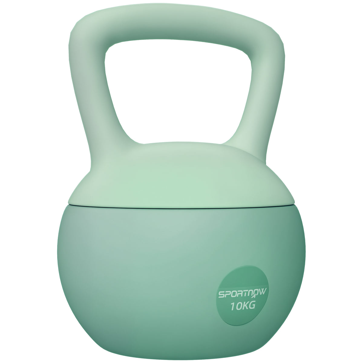 Kettlebell de 10 kg Pesa Russa Preenchida de Areia Metálica e Alça Antiderrapante para Treino de Musculação em Casa Ginásio 21x21x30 cm Verde — foto 1