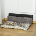 Sofá para Cães Gatos Cama para Animais de Estimação Pequenos e Médios com Almofada Removível Lavável e Pés Elevados de Madeira 81x56x23,5cm Cinza — foto 8