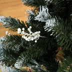 Árvore de Natal 120 cm Árvore de Natal Automática com 222 Ramos 28 Decorações Suporte em Aço Base Dobrável e Removível para Sala Verde — foto 8