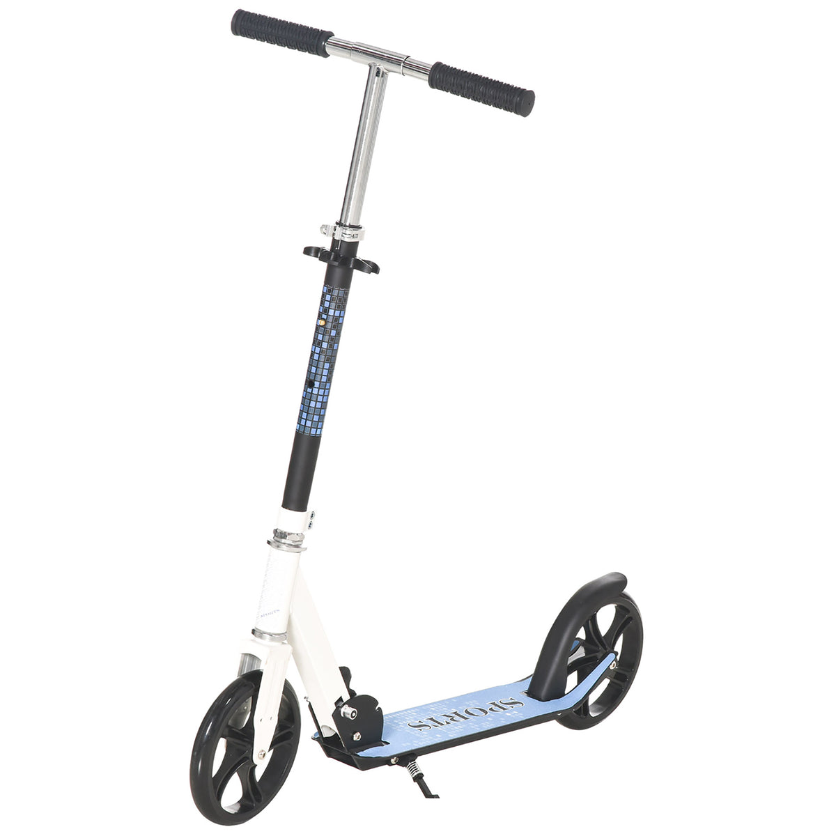 Trotinete para Crianças e Adultos Scooter Dobrável Leve e Estável Carga 80kg Branca - 84x34x84-94cm — foto 1