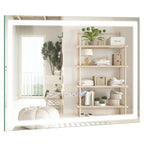 Espelho de Casa de Banho Retangular com Luz LED e Função Antiembaciamento 60 x 40 cm — foto 2