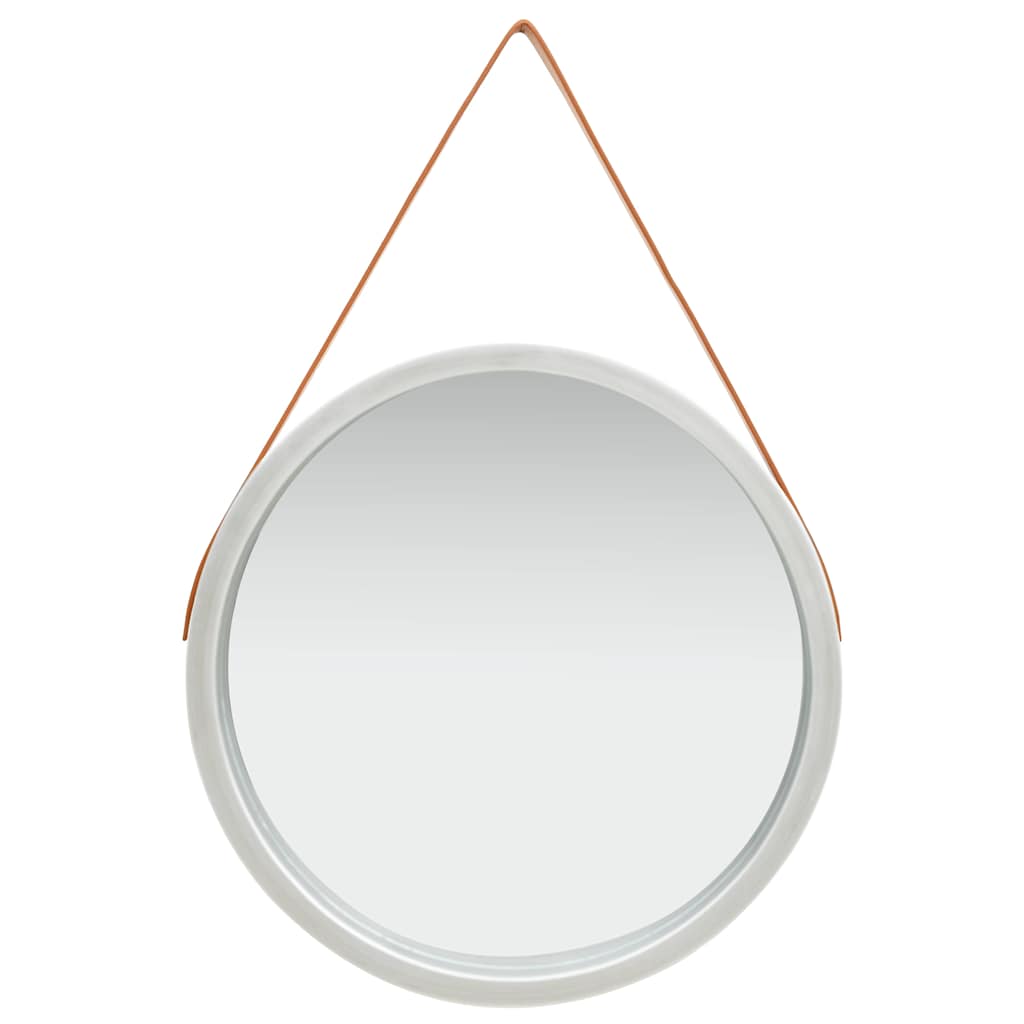Espelho de parede com alça 60 cm prateado — foto 1