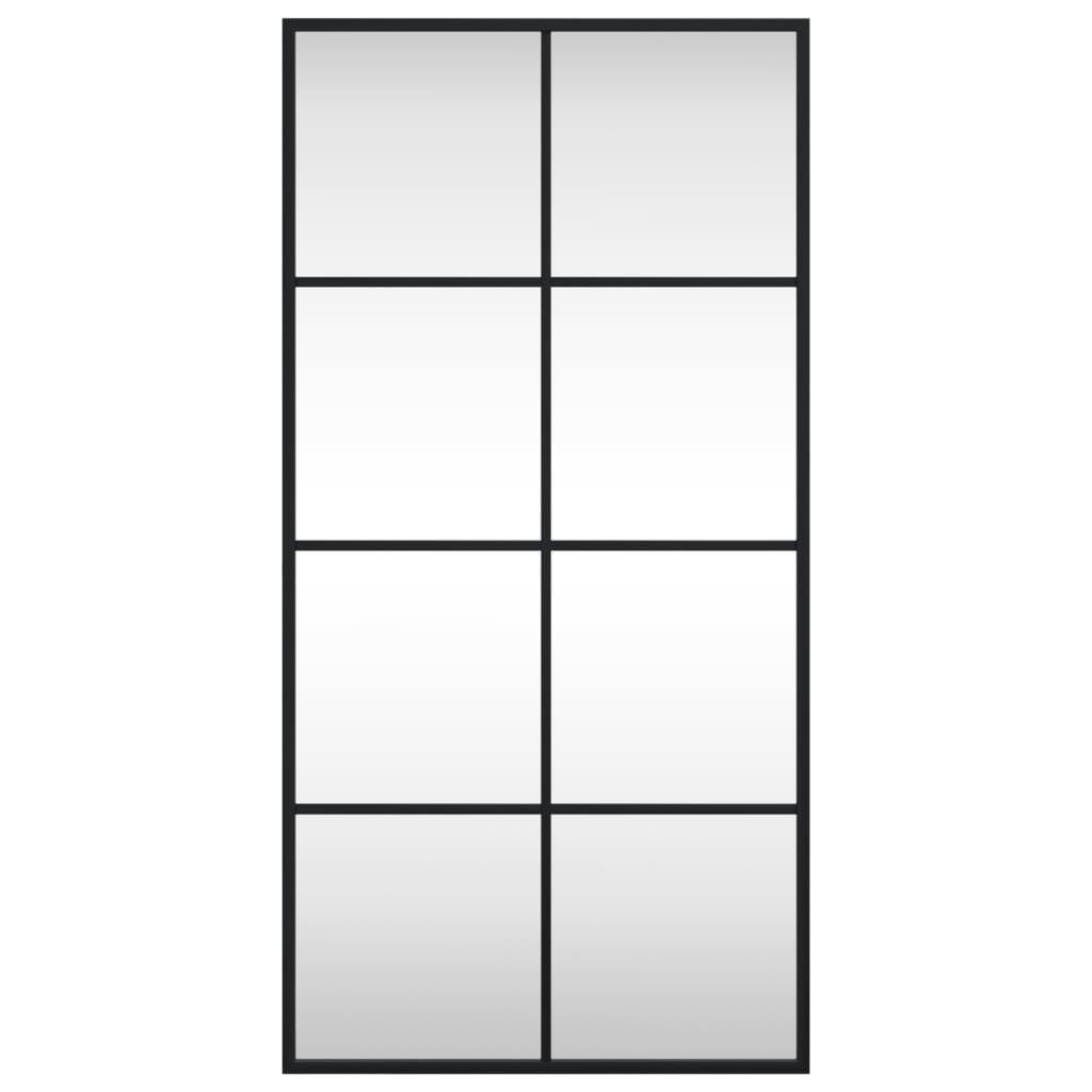 Espelho de parede retangular 40x80 cm ferro preto — foto 2