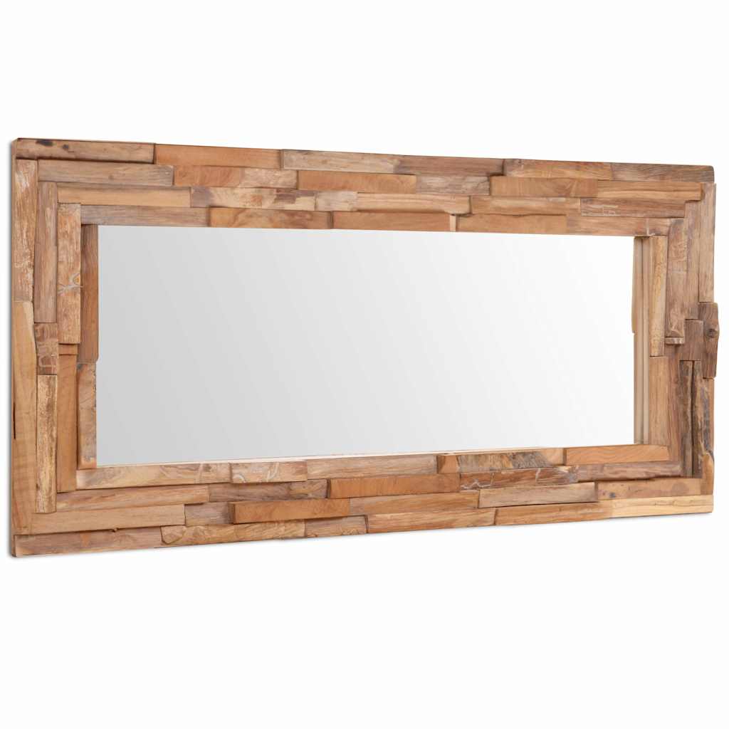 Espelho decorativo em teca 120x60 cm retangular — foto 4