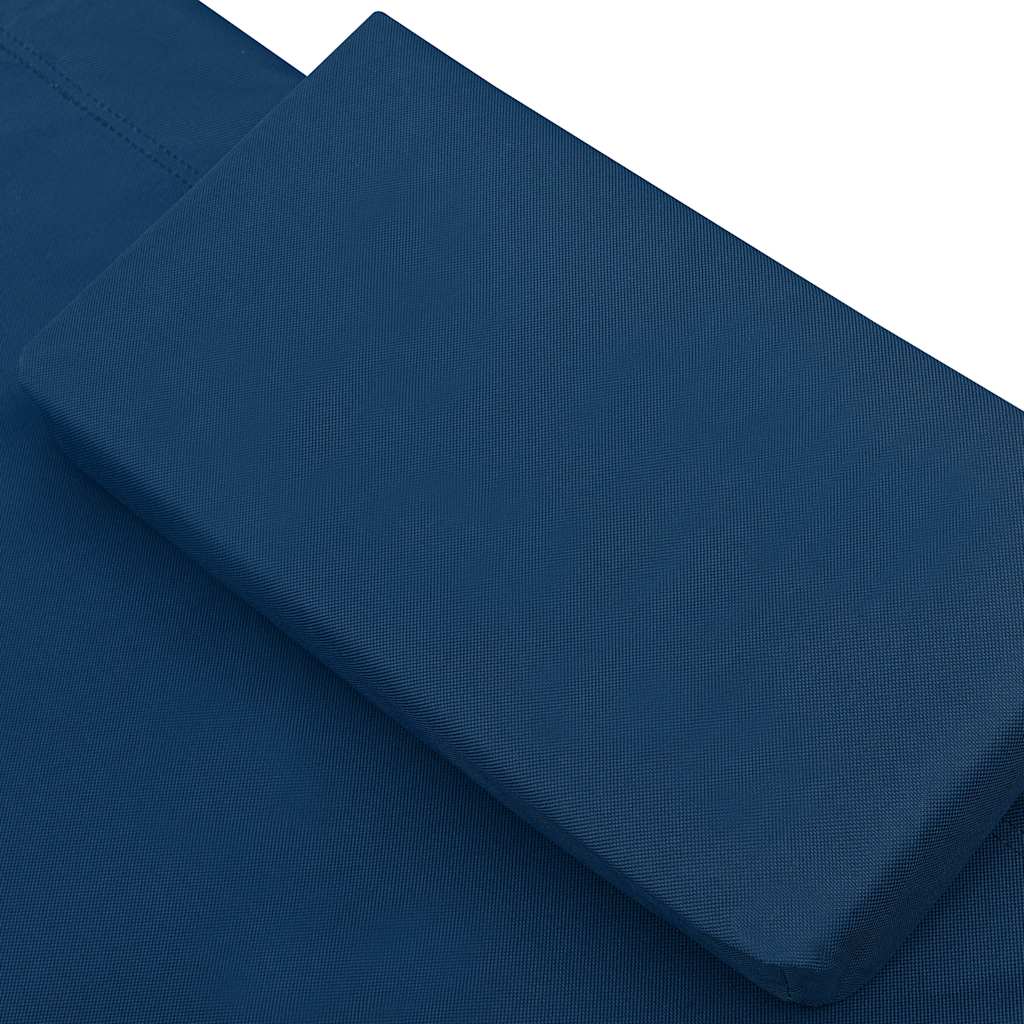 Espreguiçadeira com toldo e almofada azul — foto 5
